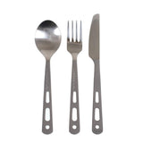 Kelioninis titaninių valgymo įrankių komplektas Lifeventure Titanium Cutlery Set