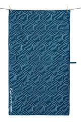 Kelioninis rankšluostis Lifeventure SoftFibre Recycled Towel Geometric Navy (150x90)