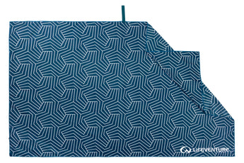 Kelioninis rankšluostis Lifeventure SoftFibre Recycled Towel Geometric Navy (150x90)